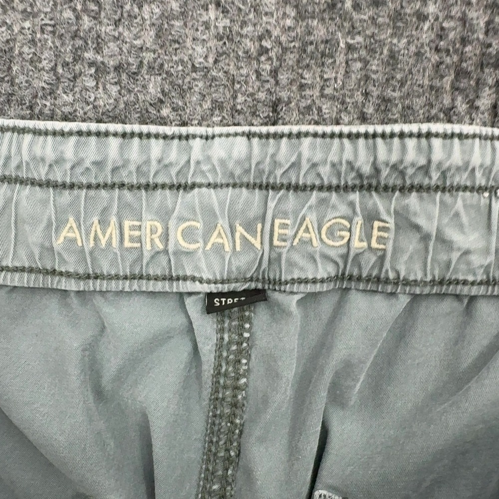 American Eagle Cargo Pants Mens 39x28 Sage Green Cotton Stretch Jogger Utility - Picture 4 of 9